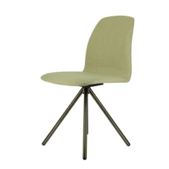 Perfecta Chaise De Salle à Manger|Chaise De Bureau*Genua Chaise moderne pivotante en tissu et pieds métal