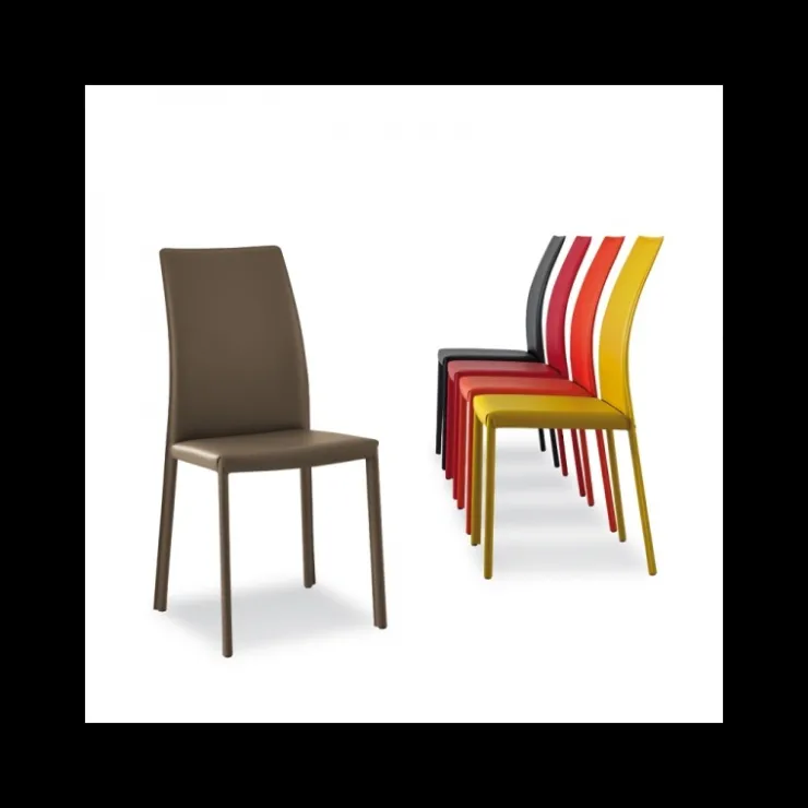 Airnova Chaise De Salle à Manger*Giada Chaise de salle à manger en croûte de cuir