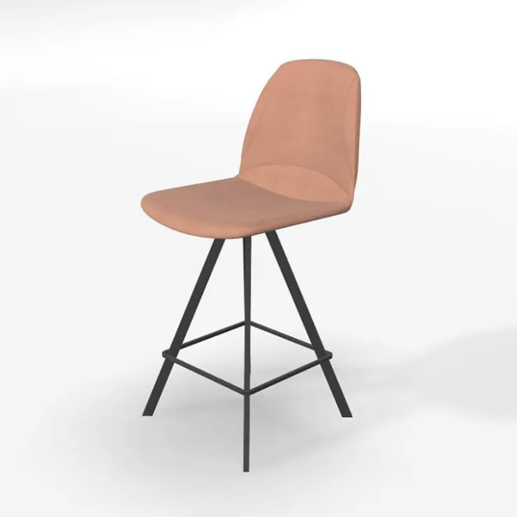 Perfecta Tabouret Snack (assise +/- 65 Cm)|Tabouret De Bar (assise +/- 80 Cm)*Girona Tabouret pivotant avec dossier hauteur snack en tissu