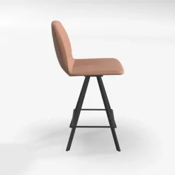 Perfecta Tabouret Snack (assise +/- 65 Cm)|Tabouret De Bar (assise +/- 80 Cm)*Girona Tabouret pivotant avec dossier hauteur snack en tissu