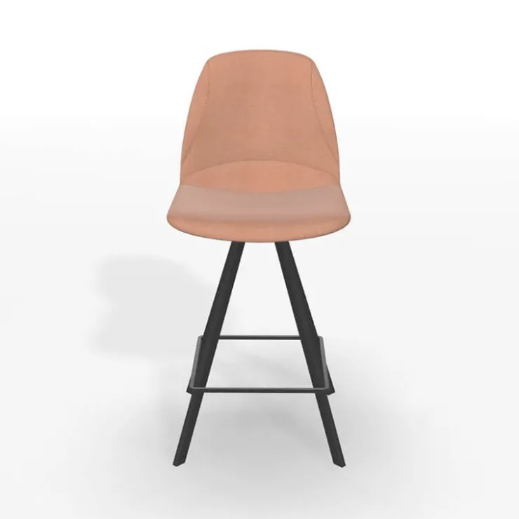 Perfecta Tabouret Snack (assise +/- 65 Cm)|Tabouret De Bar (assise +/- 80 Cm)*Girona Tabouret pivotant avec dossier hauteur snack en tissu