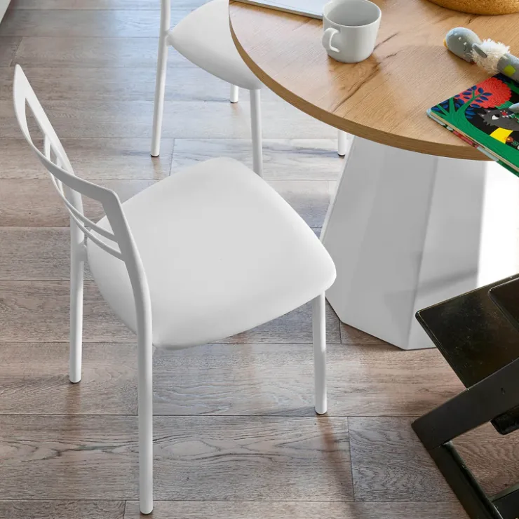 Chaise De Cuisine*Go 1419 Chaise de cuisine rembourrée en synthétique et métal