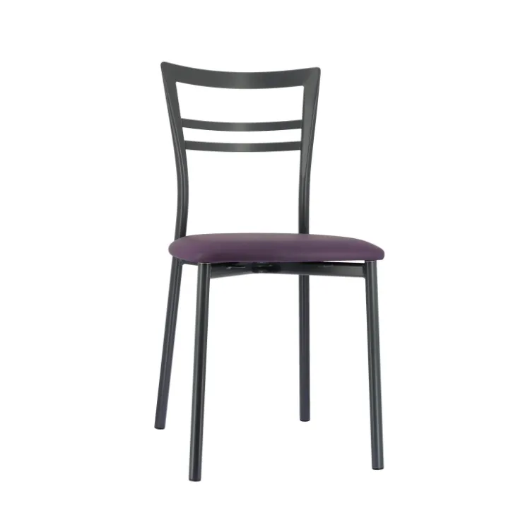 Chaise De Cuisine*Go 1419 Chaise de cuisine rembourrée en synthétique et métal