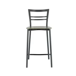 Tabouret Snack (assise +/- 65 Cm)|Tabouret De Bar (assise +/- 80 Cm)*Go Clip Connubia® Tabouret snack contemporain en métal et multiplis bois