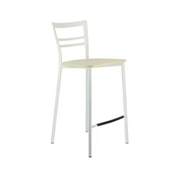 Tabouret Snack (assise +/- 65 Cm)|Tabouret De Bar (assise +/- 80 Cm)*Go Clip Connubia® Tabouret snack contemporain en métal et multiplis bois