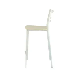 Tabouret Snack (assise +/- 65 Cm)|Tabouret De Bar (assise +/- 80 Cm)*Go Clip Connubia® Tabouret snack contemporain en métal et multiplis bois