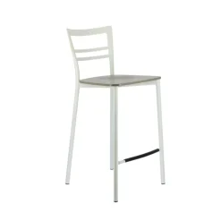 Tabouret Snack (assise +/- 65 Cm)|Tabouret De Bar (assise +/- 80 Cm)*Go Clip Connubia® Tabouret snack contemporain en métal et multiplis bois