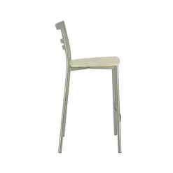 Tabouret Snack (assise +/- 65 Cm)|Tabouret De Bar (assise +/- 80 Cm)*Go Clip Connubia® Tabouret snack contemporain en métal et multiplis bois