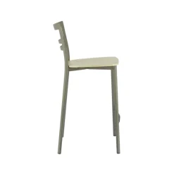 Tabouret Snack (assise +/- 65 Cm)|Tabouret De Bar (assise +/- 80 Cm)*Go Clip Connubia® Tabouret snack contemporain en métal et multiplis bois