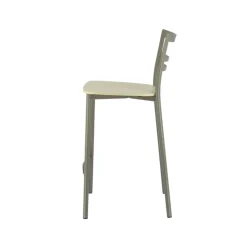 Tabouret Snack (assise +/- 65 Cm)|Tabouret De Bar (assise +/- 80 Cm)*Go Clip Connubia® Tabouret snack contemporain en métal et multiplis bois