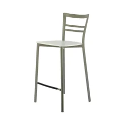 Tabouret Snack (assise +/- 65 Cm)|Tabouret De Bar (assise +/- 80 Cm)*Go Clip Connubia® Tabouret snack contemporain en métal et multiplis bois