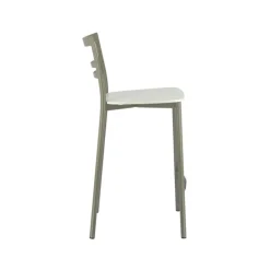 Tabouret Snack (assise +/- 65 Cm)|Tabouret De Bar (assise +/- 80 Cm)*Go Clip Connubia® Tabouret snack contemporain en métal et multiplis bois