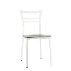 Chaise De Cuisine|Chaise De Salle à Manger*Go Connubia® Chaise contemporaine en métal et assise multiplis bois