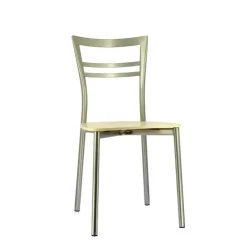 Chaise De Cuisine|Chaise De Salle à Manger*Go Connubia® Chaise contemporaine en métal et assise multiplis bois