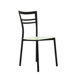 Chaise De Cuisine|Chaise De Salle à Manger*Go Connubia® Chaise contemporaine en métal et assise multiplis bois