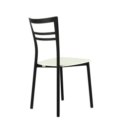 Chaise De Cuisine|Chaise De Salle à Manger*Go Connubia® Chaise contemporaine en métal et assise multiplis bois