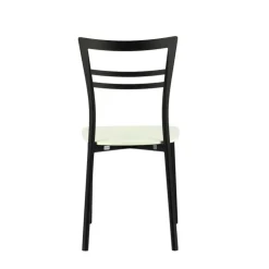 Chaise De Cuisine|Chaise De Salle à Manger*Go Connubia® Chaise contemporaine en métal et assise multiplis bois