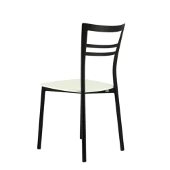 Chaise De Cuisine|Chaise De Salle à Manger*Go Connubia® Chaise contemporaine en métal et assise multiplis bois