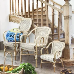 Kok Chaise De Cuisine|Fauteuil De Salon*Grand père MarcelFauteuil en rotin vintage