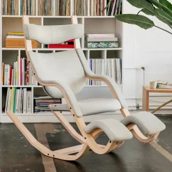 Varier Chaise De Bureau|Fauteuil De Bureau*Gravity ® Fauteuil de relaxation en tissu et bois