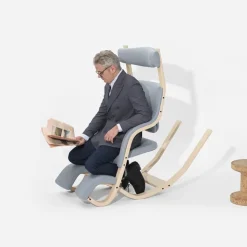 Varier Chaise De Bureau|Fauteuil De Bureau*Gravity ® Fauteuil de relaxation en tissu et bois