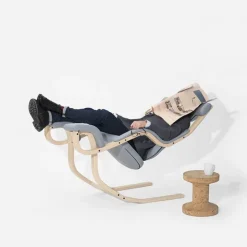 Varier Chaise De Bureau|Fauteuil De Bureau*Gravity ® Fauteuil de relaxation en tissu et bois