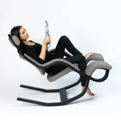 Varier Chaise De Bureau|Fauteuil De Bureau*Gravity ® Fauteuil de relaxation en tissu et bois