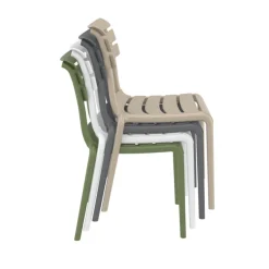 Chaise De Jardin*Helen Chaise de jardin moderne empilable en polypropylène