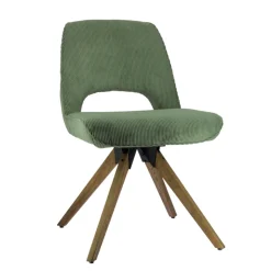 Chaise De Salle à Manger|Chaise Salon*Hortense Chaise cocooning en tissu avec pieds en bois massif