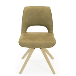 Chaise De Salle à Manger|Chaise Salon*Hortense Chaise cocooning en tissu avec pieds en bois massif