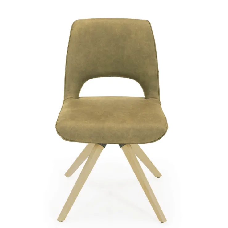 Chaise De Salle à Manger|Chaise Salon*Hortense Chaise cocooning en tissu avec pieds en bois massif