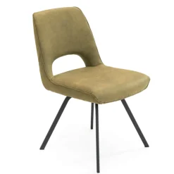 Chaise De Salle à Manger|Chaise De Bureau*Hortense Chaise confortable en tissu avec pieds en métal