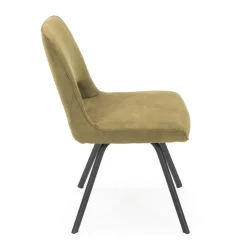 Chaise De Salle à Manger|Chaise De Bureau*Hortense Chaise confortable en tissu avec pieds en métal
