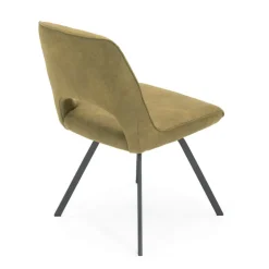 Chaise De Salle à Manger|Chaise De Bureau*Hortense Chaise confortable en tissu avec pieds en métal