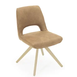 Chaise De Salle à Manger|Chaise De Bureau*Hortense Chaise pivotante en tissu avec pieds en bois