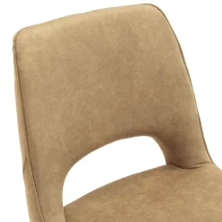 Chaise De Salle à Manger|Chaise De Bureau*Hortense Chaise pivotante en tissu avec pieds en bois