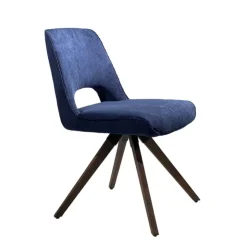 Chaise De Salle à Manger|Chaise De Bureau*Hortense Chaise pivotante en tissu avec pieds en bois