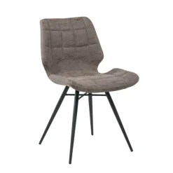 Chaise De Cuisine|Chaise De Salle à Manger*IberisChaise design rembourrée inspiration vintage avec pieds en métal noir