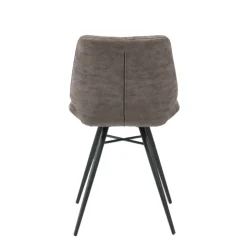 Chaise De Cuisine|Chaise De Salle à Manger*IberisChaise design rembourrée inspiration vintage avec pieds en métal noir