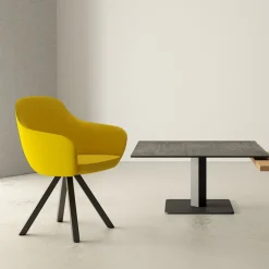 Cancio Table De Salon*Ibero mini Table basse carrée en céramique avec pied central