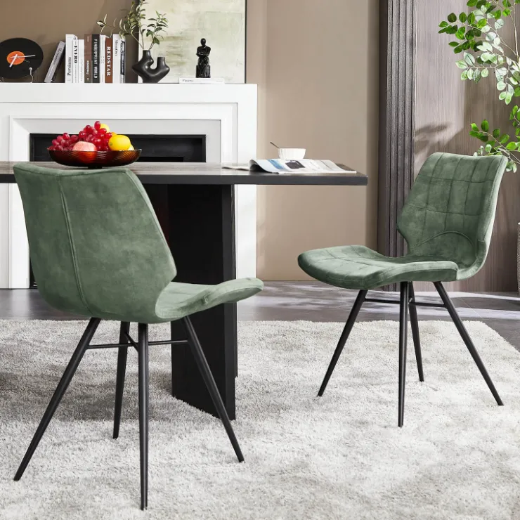Chaise De Salle à Manger|Chaise Salon*IbérisChaise design vintage rembourrée en velours