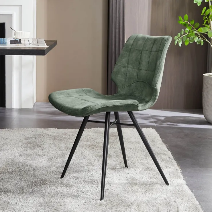 Chaise De Salle à Manger|Chaise Salon*IbérisChaise design vintage rembourrée en velours