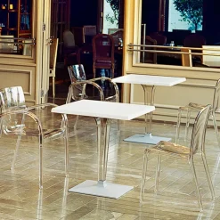 Table De Cuisine|Table Pour Petit Espace*Ice Table carrée en polycarbonate et stratifié