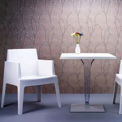 Table De Cuisine|Table Pour Petit Espace*Ice Table carrée en polycarbonate et stratifié