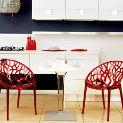 Table De Cuisine|Table Pour Petit Espace*Ice Table design ronde en polycarbonate et stratifié