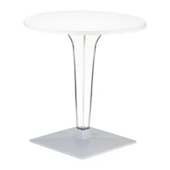 Table De Cuisine|Table Pour Petit Espace*Ice Table design ronde en polycarbonate et stratifié