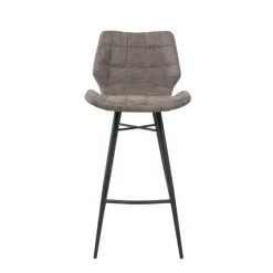 Tabouret Snack (assise +/- 65 Cm)|Tabouret De Bar (assise +/- 80 Cm)*ImpiaTabouret design coque matelassée patinée et pieds en métal noir