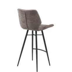 Tabouret Snack (assise +/- 65 Cm)|Tabouret De Bar (assise +/- 80 Cm)*ImpiaTabouret design coque matelassée patinée et pieds en métal noir