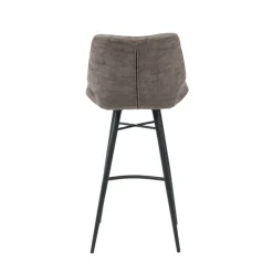 Tabouret Snack (assise +/- 65 Cm)|Tabouret De Bar (assise +/- 80 Cm)*ImpiaTabouret design coque matelassée patinée et pieds en métal noir