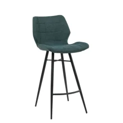 Tabouret Snack (assise +/- 65 Cm)|Tabouret De Bar (assise +/- 80 Cm)*ImpiaTabouret design coque matelassée en tissu et pieds en métal noir